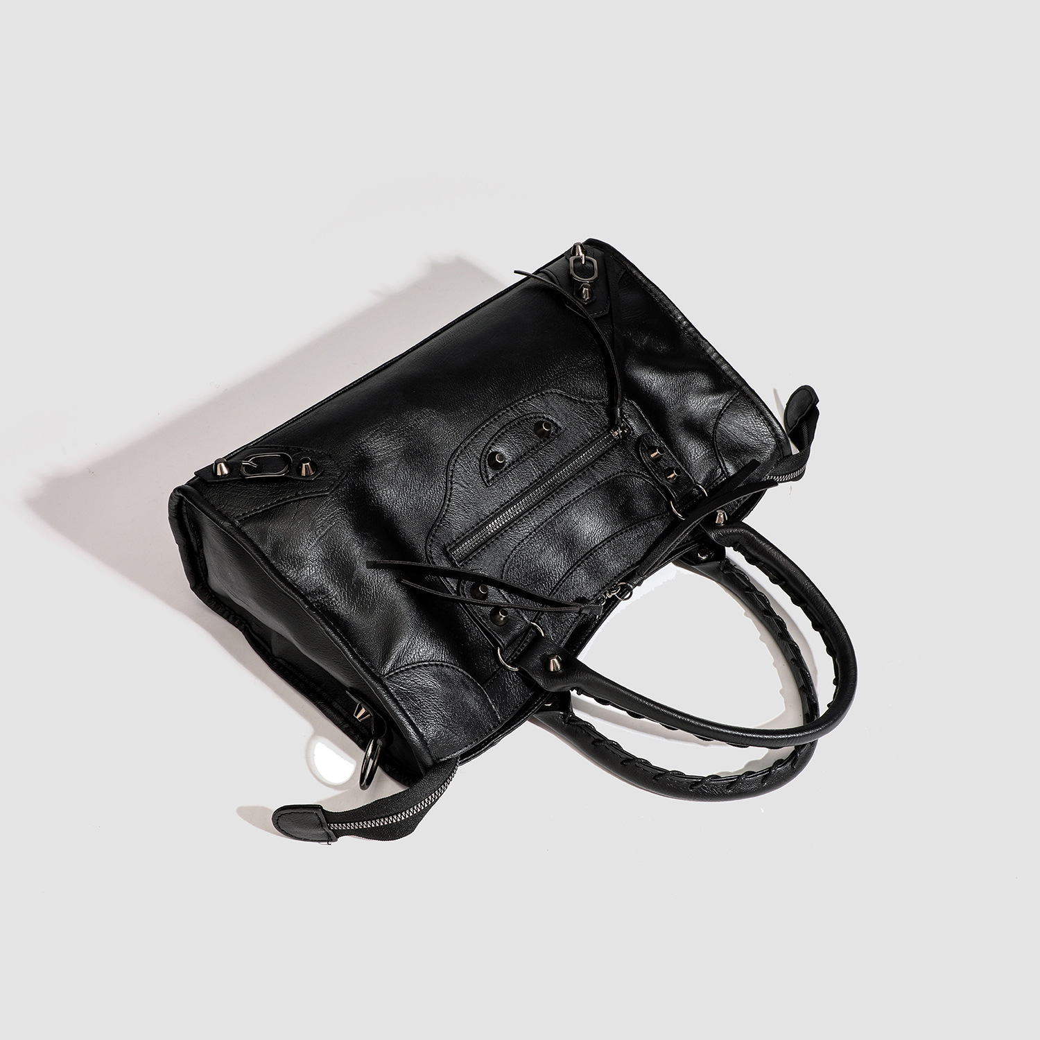 Niche-designed French-style Studded Biker Bag