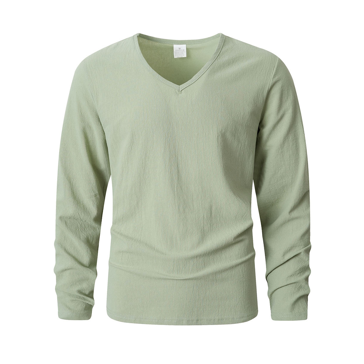 V-neck Casual Retro Loose-fitting Long-sleeve Top