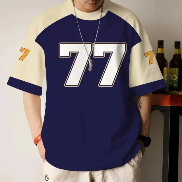 Men's Round Neck Loose Casual Versatile Short Sleeves Etmgyc240711S - Shop at LoveMi