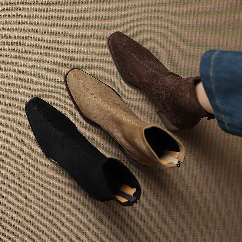 Womens Stylish And Elegant Suede Skinny Boots