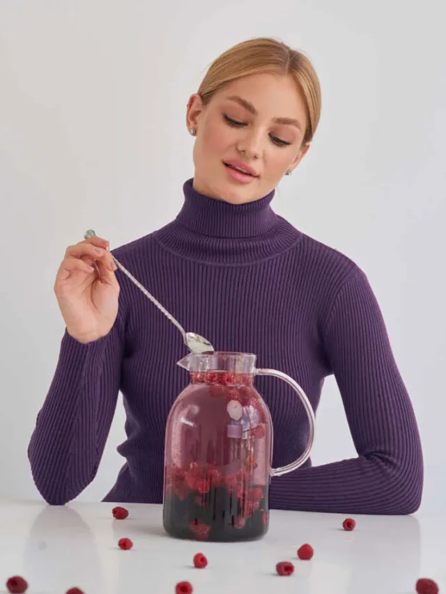 Women's Knitwear Turtleneck Pullover Dark Purple - Shop at LoveMi
