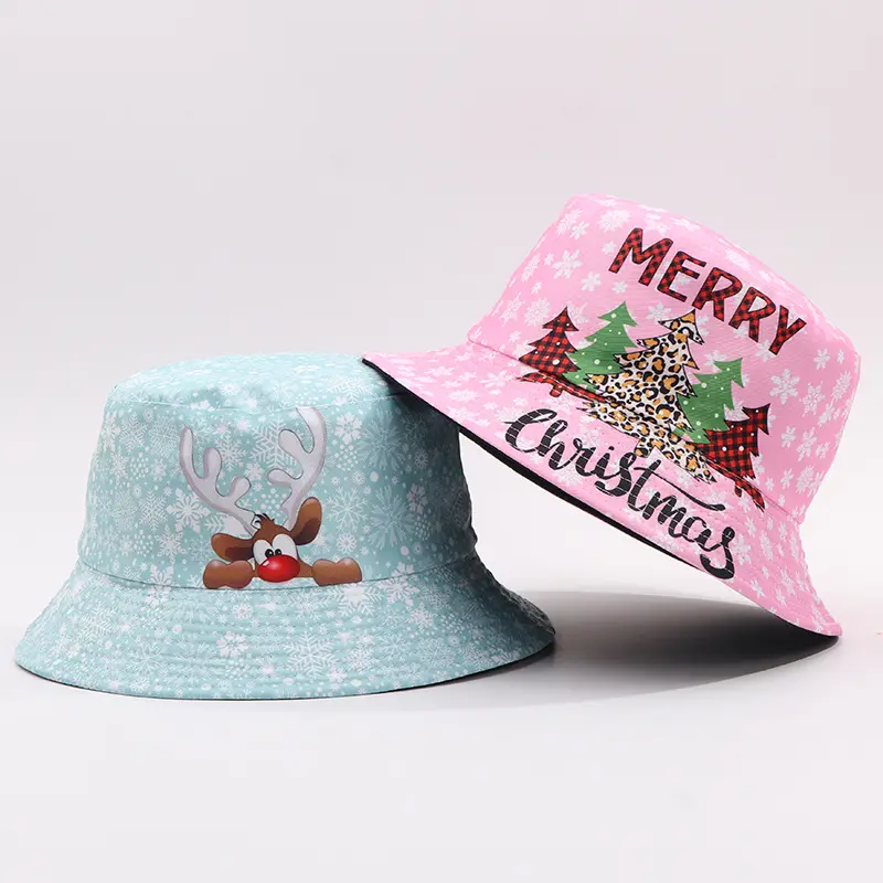 European And American Digital-print Bell-shaped Reindeer Bucket