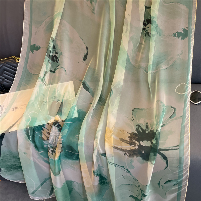 Light Luxury Artificial Silk Talma Yousoft Scarf Women's Large Size Pattern Commuter - Image 5