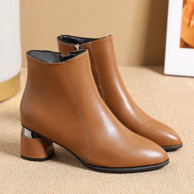 Title 18, Autumn And Winter Short Boots Female Chunky Hee...