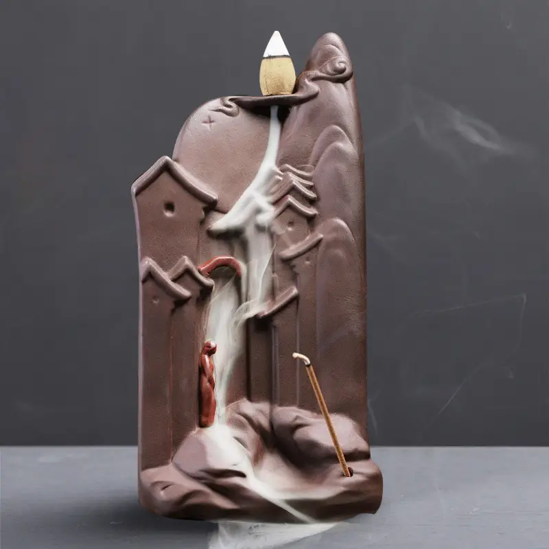 Backflow Purple Sand High Mountains And Flowing Water Indoor Zen Aroma Burner