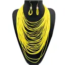 Wax Cord Multi-Layer Tassel Necklace Set view 8