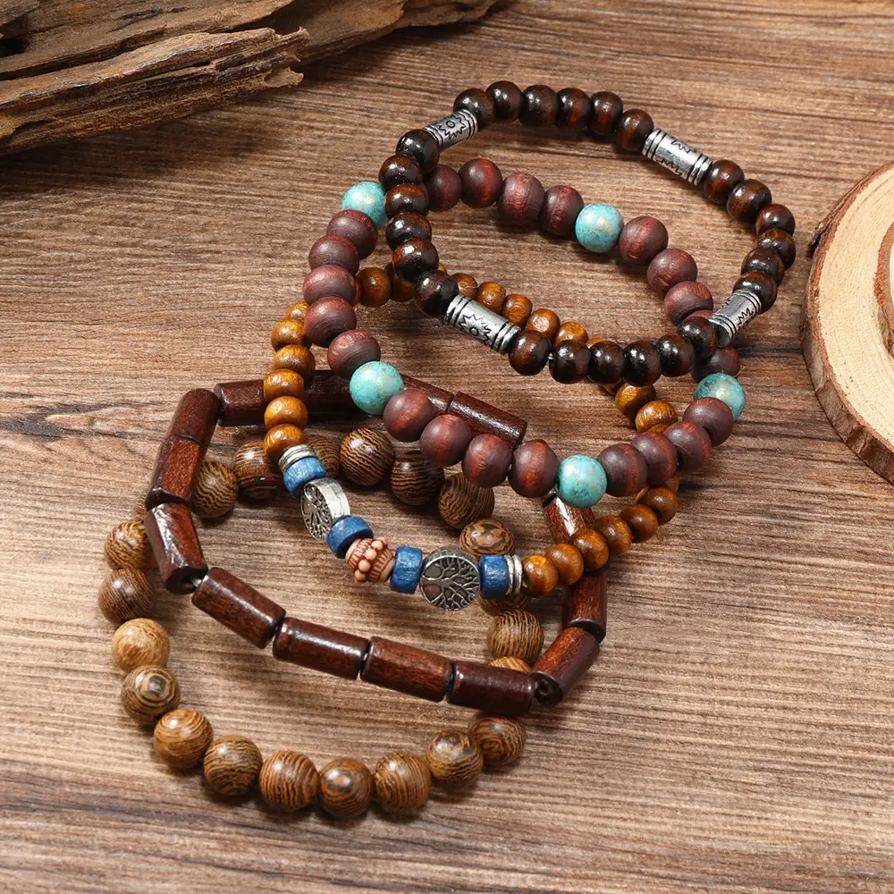 Handmade Beaded Men's Retro Multi-layer Bracelet