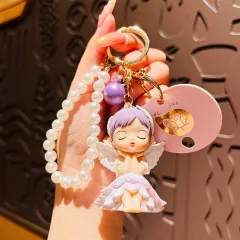 Internet Celebrity Guardian Bella Cute Girl Car Key Ring - Purple - View 1