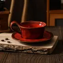 Red Kiln Baked Coffee Set