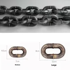 Internet Celebrity Same Style Dog Leash Simulation Rough Spoof Big Shot Video Special Props Walking Hand Holding Rope - Ancient Silver 1.5 M - View 1