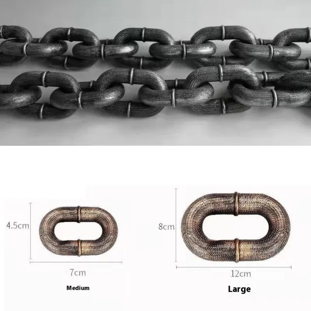 Internet Celebrity Same Style Dog Leash Simulation Rough Spoof Big Shot Video Special Props Walking Hand Holding Rope Ancient Silver 1.5 M - Shop at LoveMi