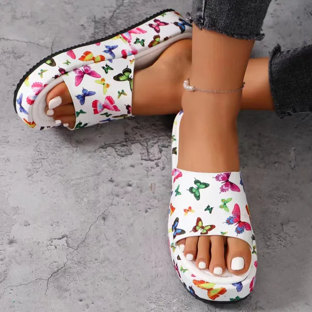 Plus Size Slippers Women's Outer Wear White - Shop at LoveMi