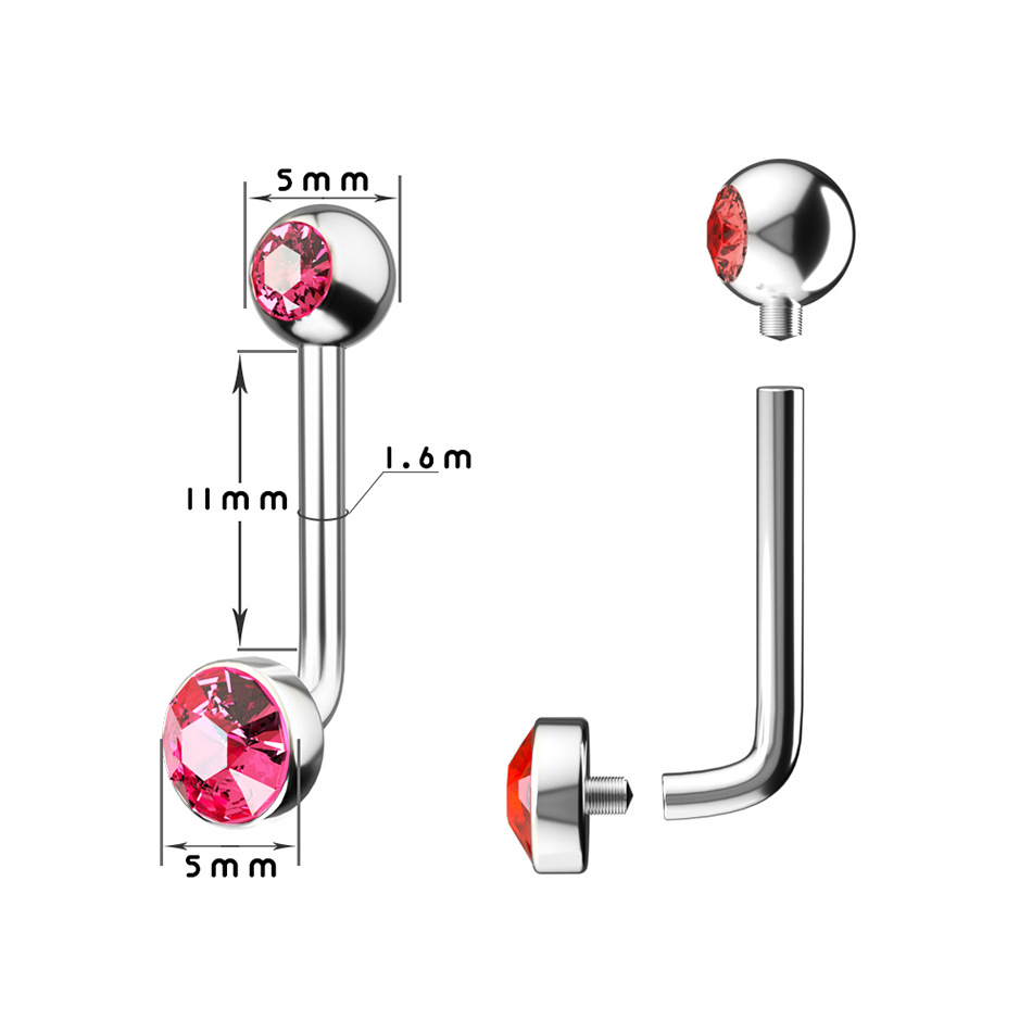 Pink 1.6x11x5mm