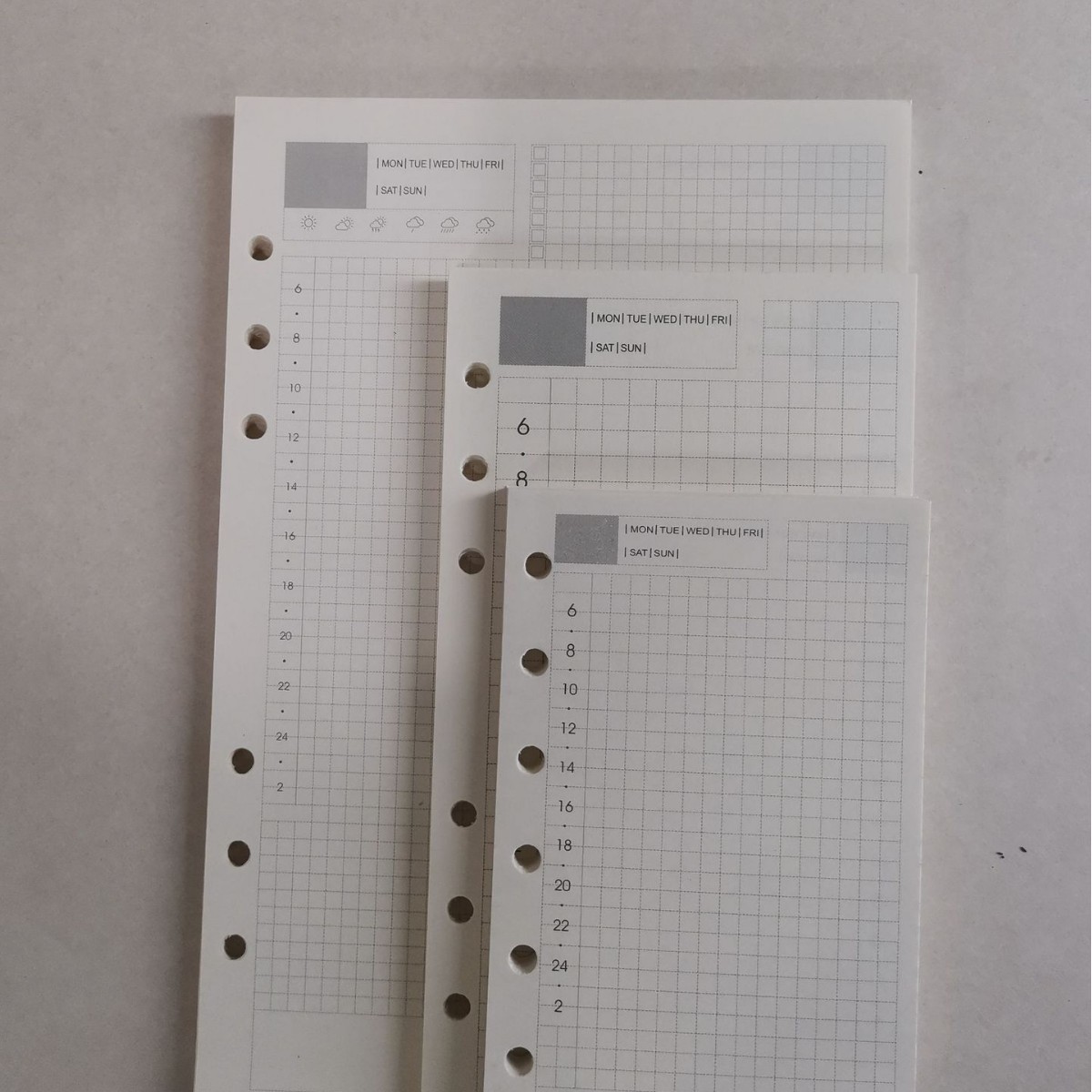A5 Ivory White Lined Grid Notebook Refill 4