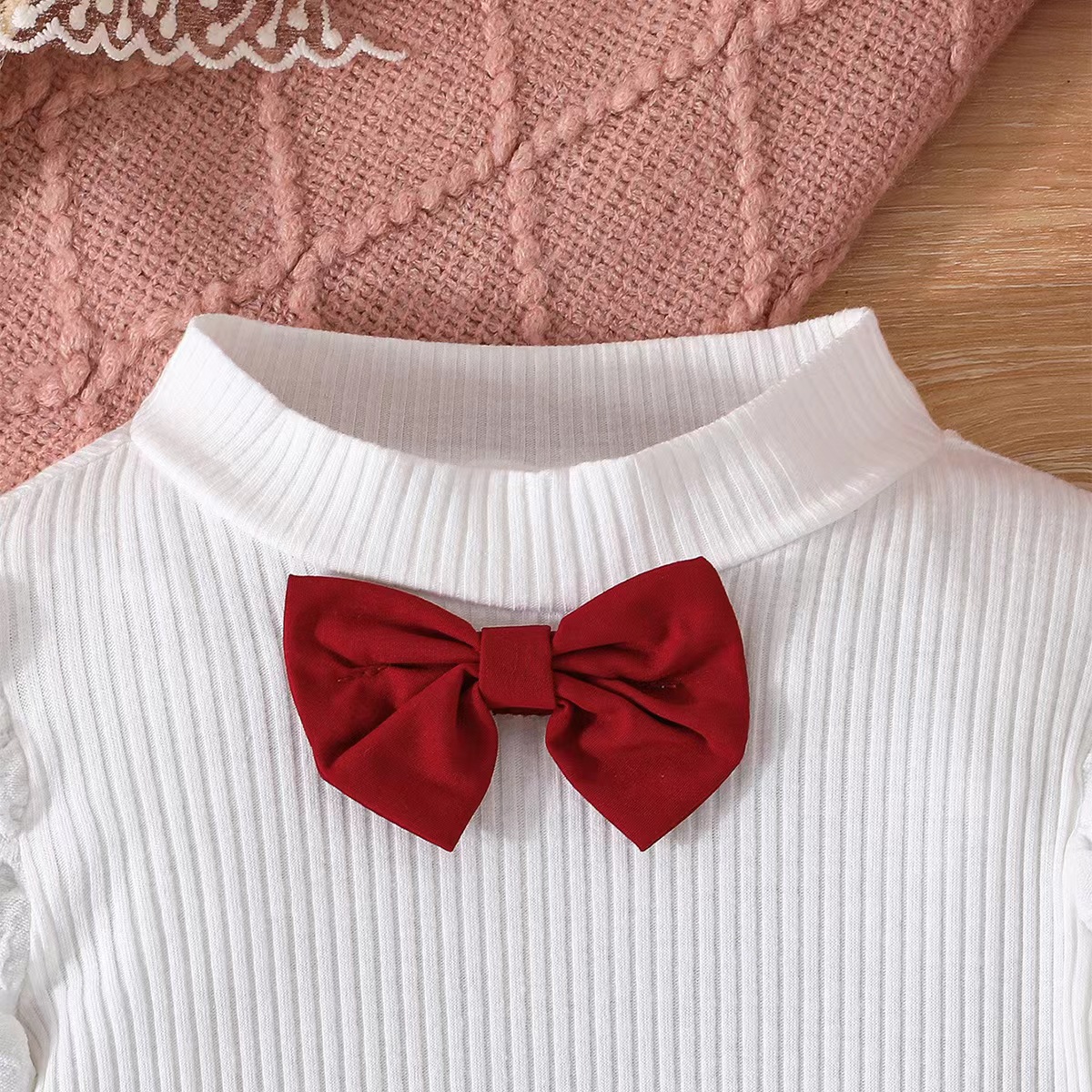 Two Piece Set Of Girls' Bubble Sleeve Skirt - Image 1