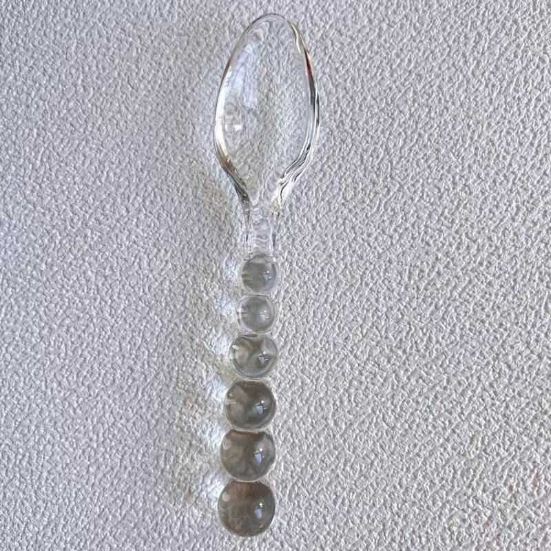 Transparent Glass Bead Spoon