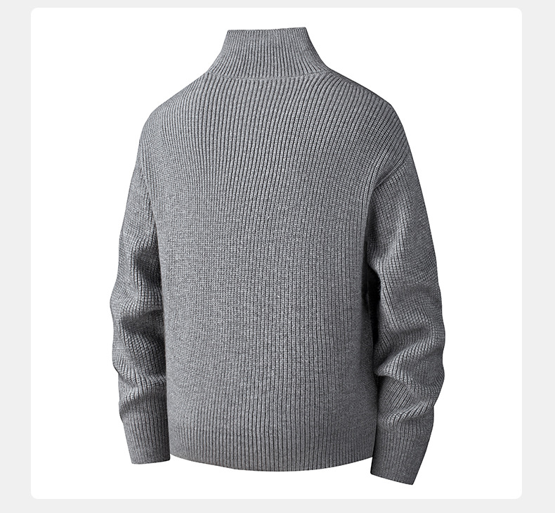 Warmth-Boosting Men’s Turtleneck Loose Knit Sweater - Thickened