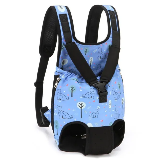 Pet Backpack Foldable Convenient Backpack Beautiful And Practical Canvas Mesh Bag Blue - Shop at LoveMi