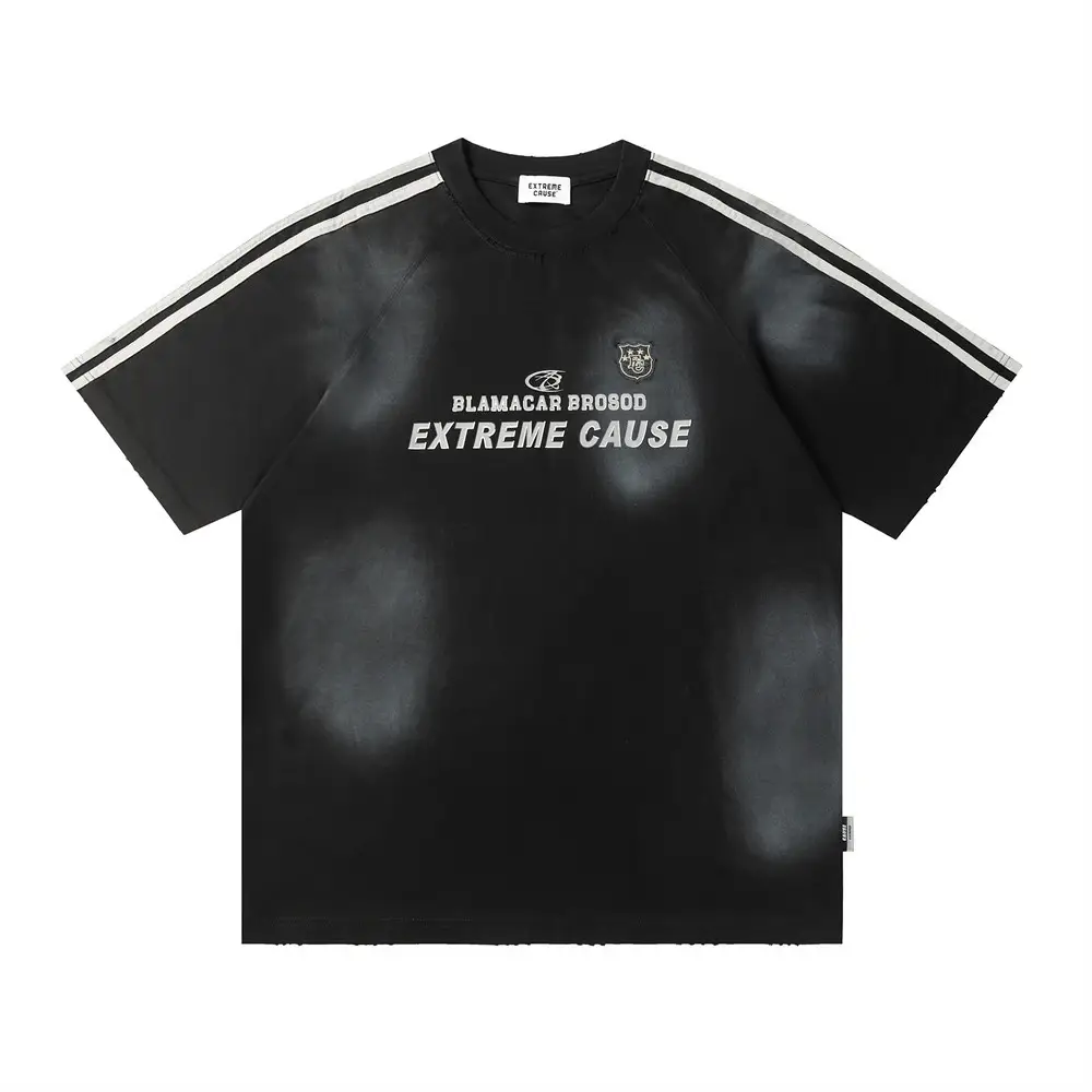 Inkjet Dirty Casual Short-sleeved T-shirt