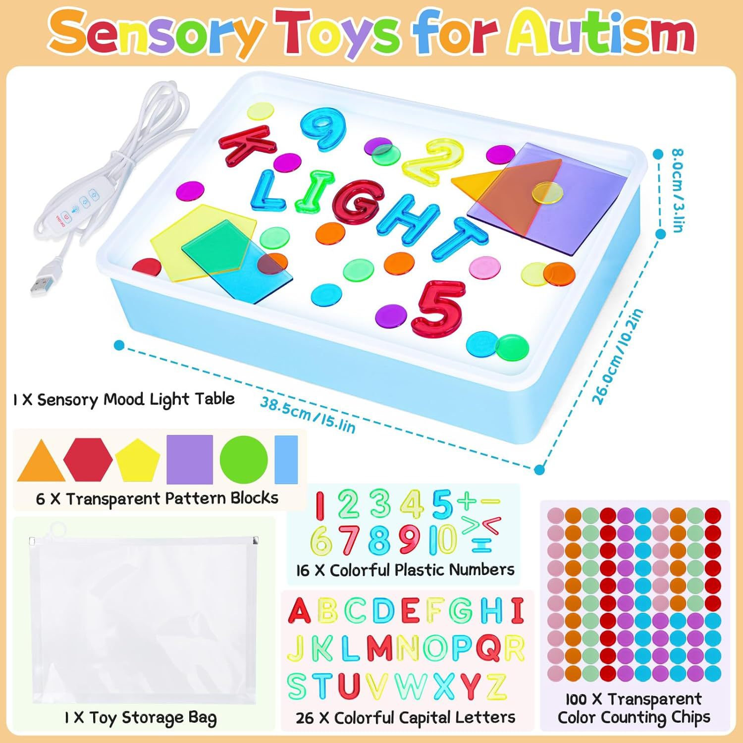 26 English Letters Photosensitive Table Preschool Education Toys - Image 2