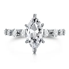 Rhombus Personality Zircon Ring For Women - Mm120001 - View 1