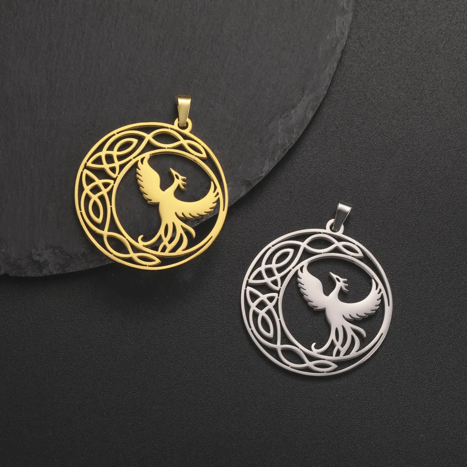Retro Stainless Steel Ornament Accessories Phoenix Earring