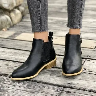 Women's Fashion High Heel Plus Size Boots Black - Shop at LoveMi
