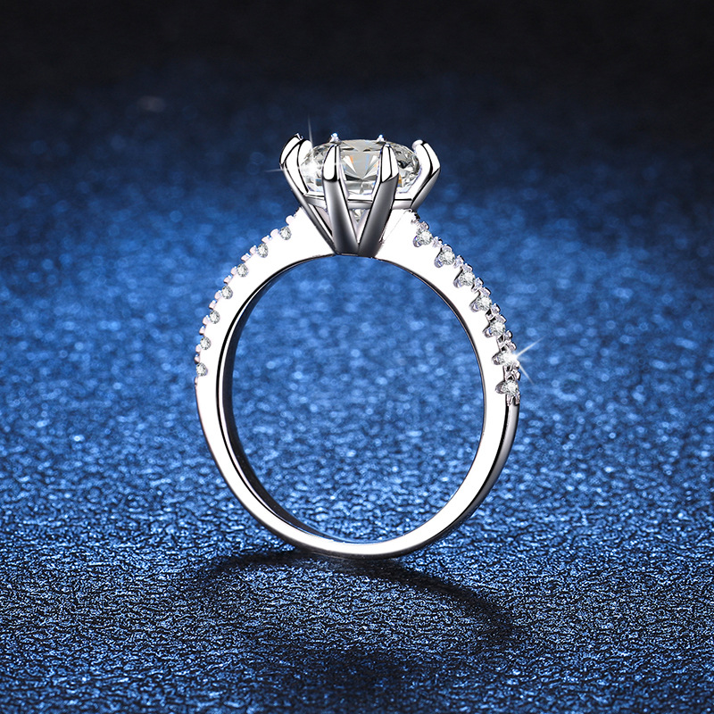 S925 Sterling Silver Moissanite Ring