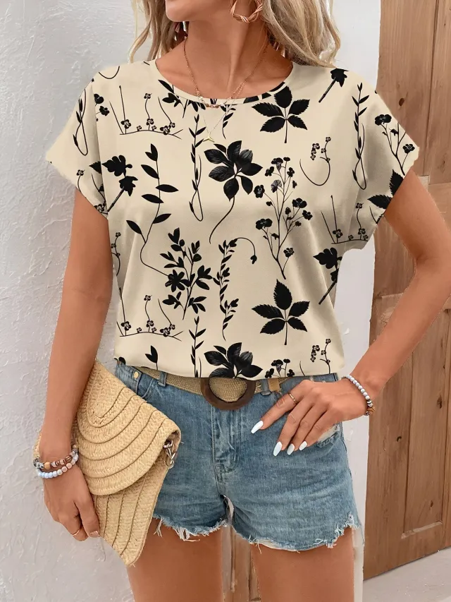 European And American Vintage Floral Collar Shirt Floral - Shop at LoveMi