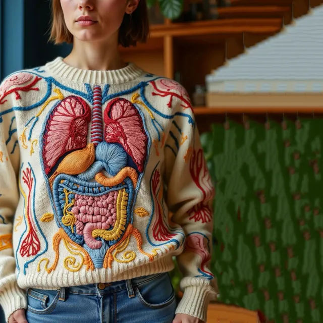 Womens 3D Digital print Crew neck Loose Sweater Wya6168 Xl - Shop at LoveMi