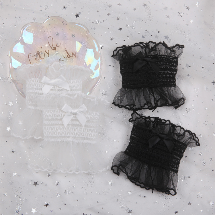 Title 4, Lolita Style Wristband Small Bowknot Lace Cuffs