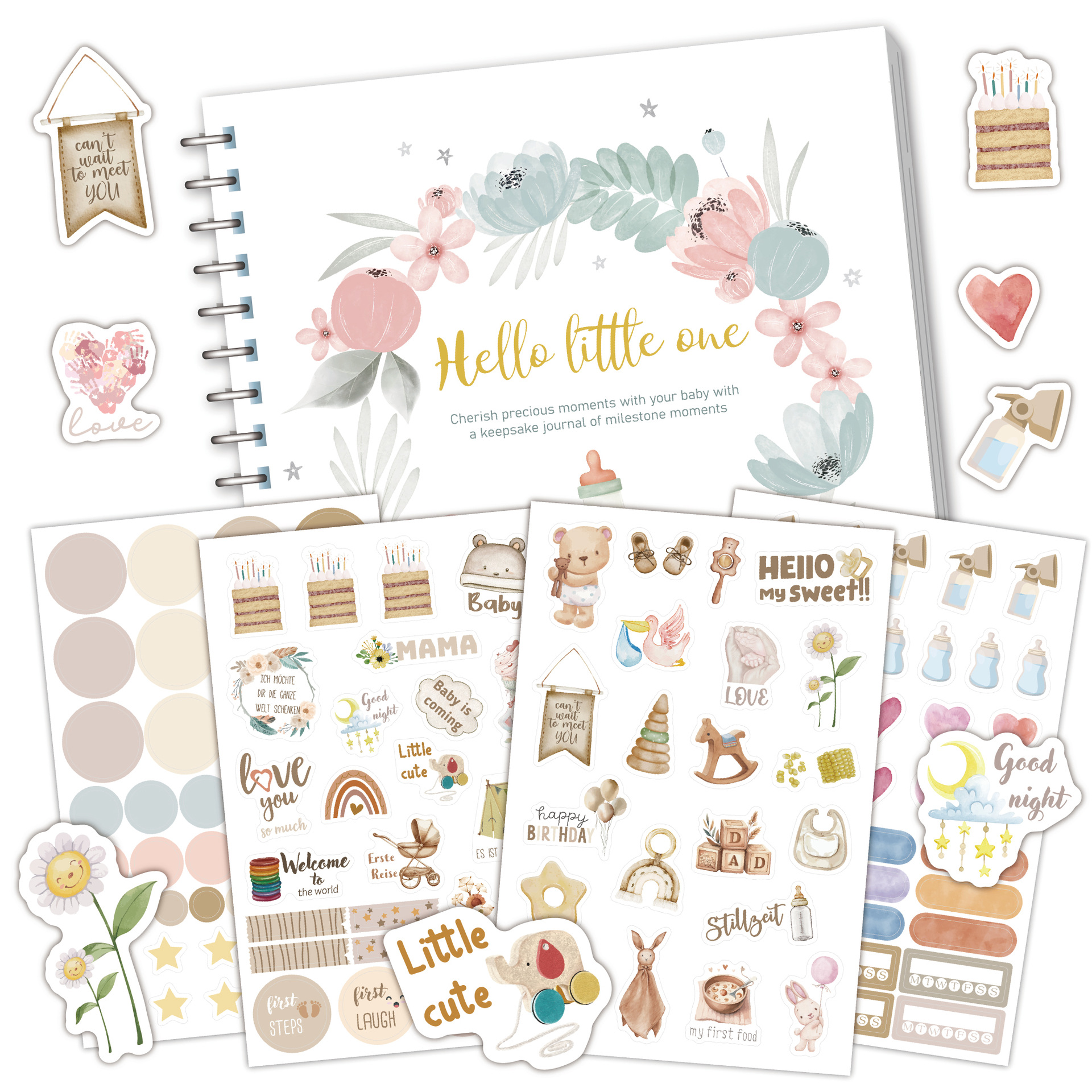 DIY Decorative Sticker Set For Babys Growth Memory Album