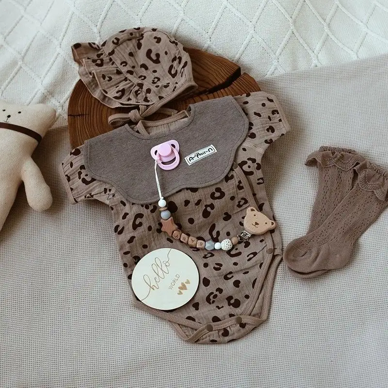 Baby Boy And Girl Onesie Short-sleeve Clothing Set