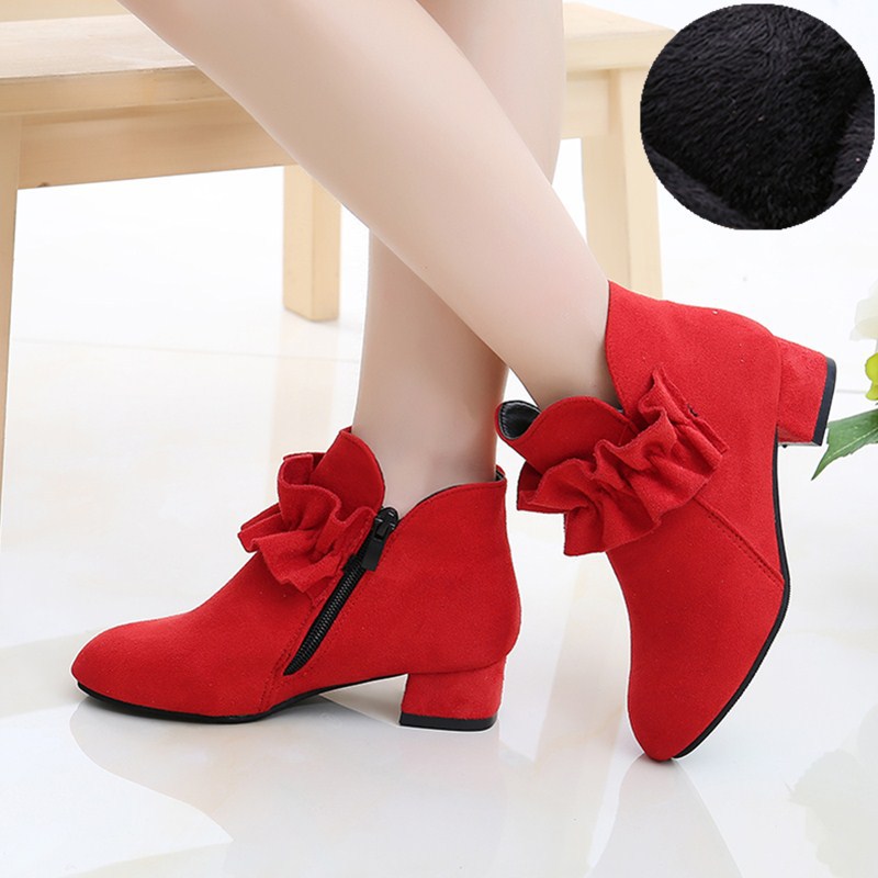 Winter Children's Velvet Short Boots - Image 4