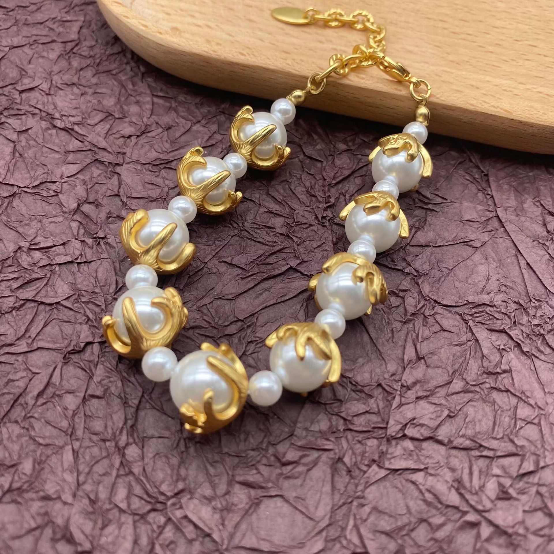 Retro Western Ocean Retro Economical Luxury Baroque Pearl Necklace Bracelet