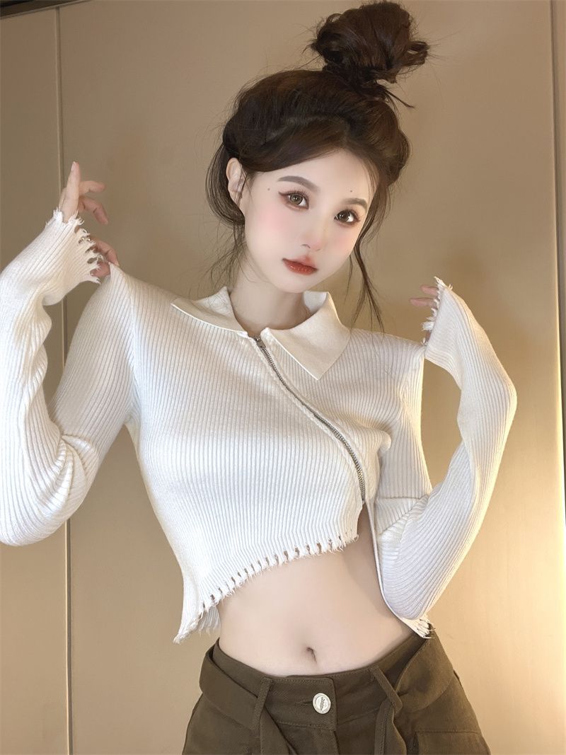 Top Women's High Waist Irregular Knitting