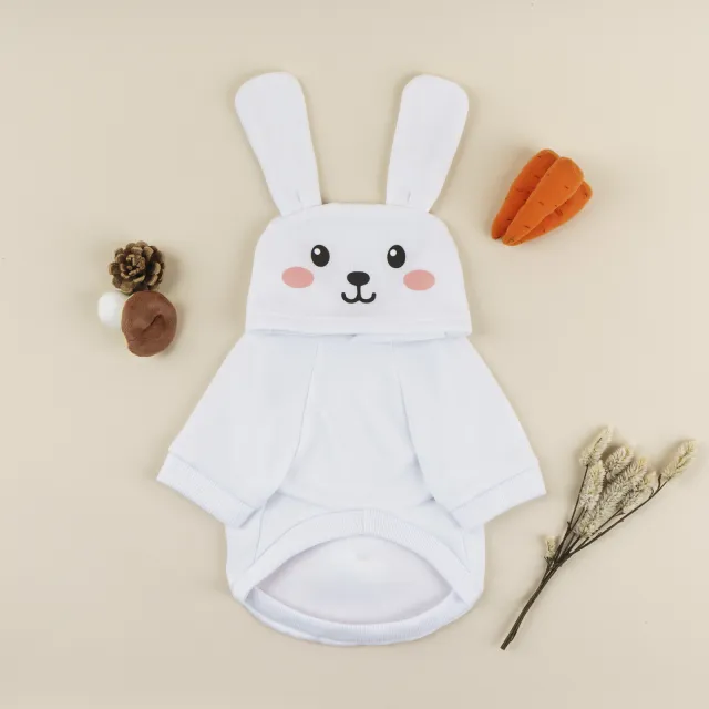 Pet Clothes Rabbit Shaped Sweater White - Shop at LoveMi