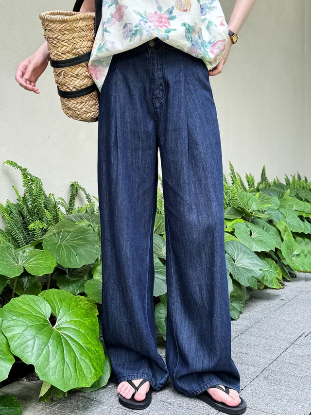 Breathable Cool High Waist Wide Leg Mopping Casual Pants - Shop at LoveMi