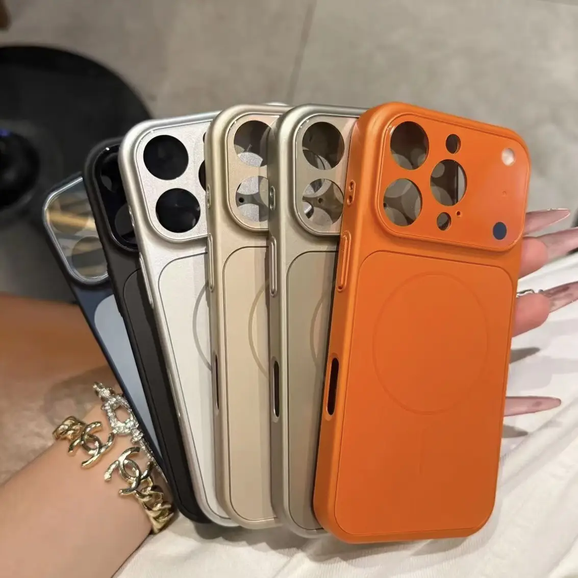 Solid Color All-inclusive Magnetic Phone Case Nano Frosted Glass For Magsafe Phone Case For I Phone 17 Air 16 15 14 13 Pro Max Magnetic Wireless Charge Armor Co