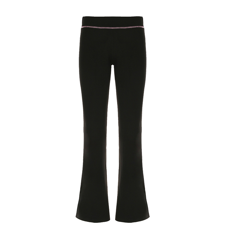 Letter Printed Full-zip Cardigan Bootcut Trousers