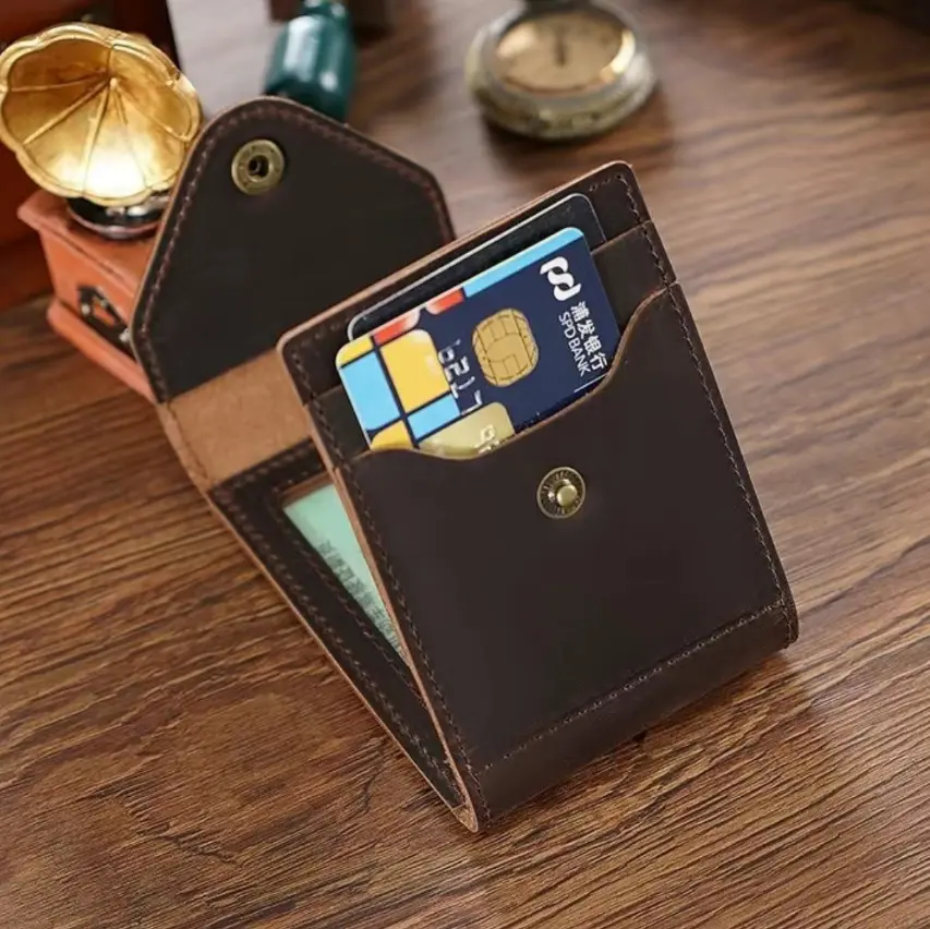 Retro Mens Compact Personalized Drivers License Holder