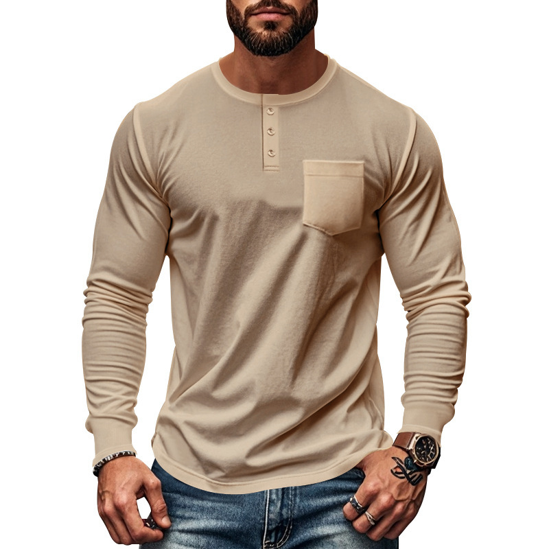 Title 31, T-shirt homme col rond manches longues coupe sl...