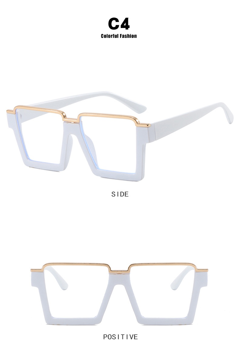Retro Simple Versatile Artistic Lower Semi-rimless Square Plain Glasses - Image 13