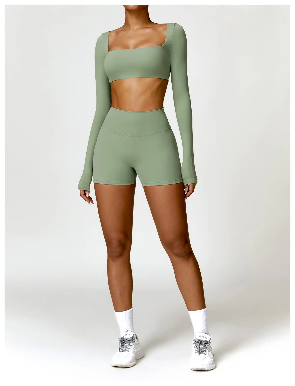 Women's Tight Long Sleeve Yoga Wear Running Workout T-shirt Top