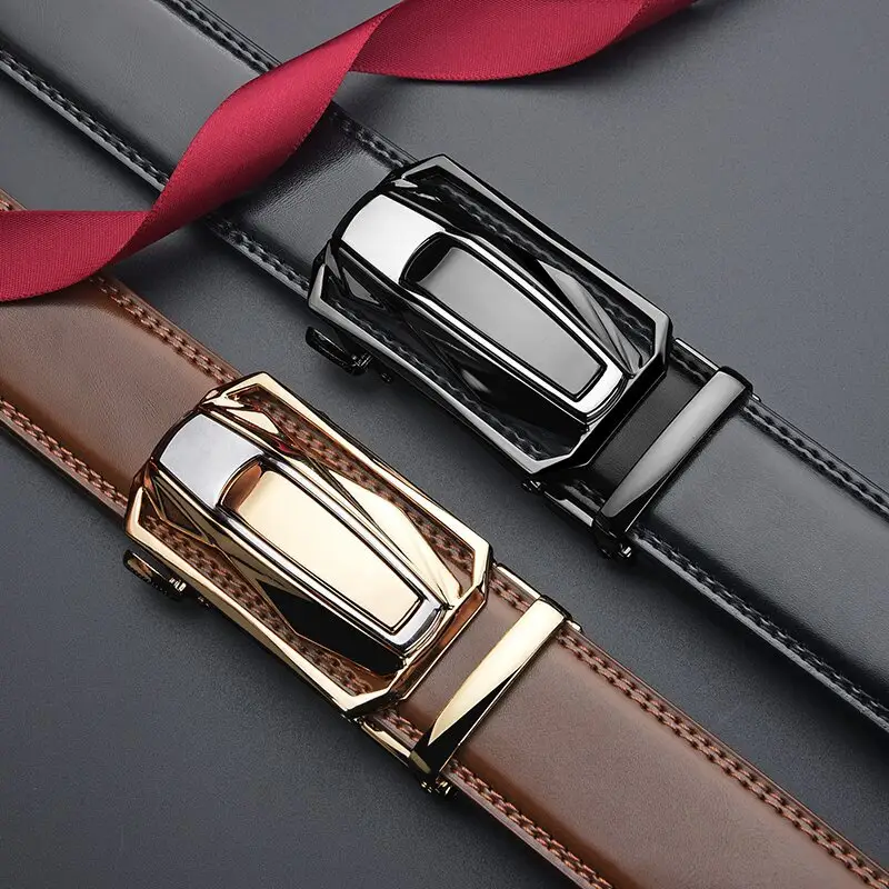 Men's Genuine Leather Belt - Automatic Alloy
