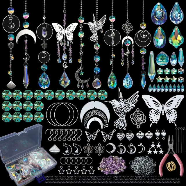 Crystal Handmade Material Package Handmade Garden Christmas Window Decoration 400Pcs Set - Shop at LoveMi