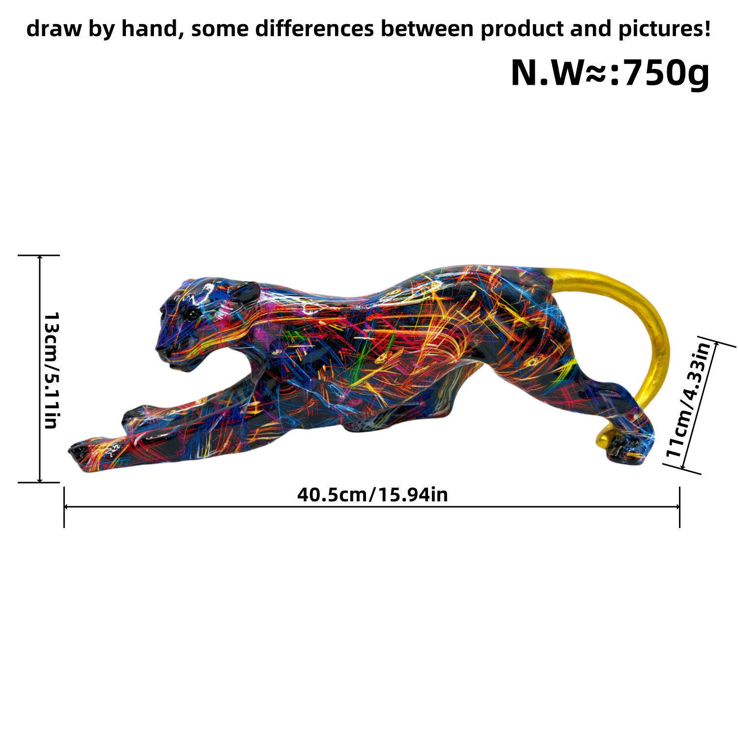 Resin Leopard Figurine, picture 7 of 8