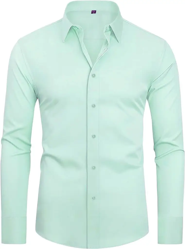 Full Elastic Force Non-ironing Men's Long-sleeved Shirt