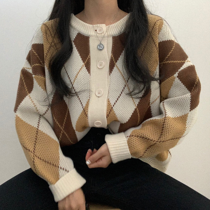 Knitted Cardigan Japanese-style Retro Coat