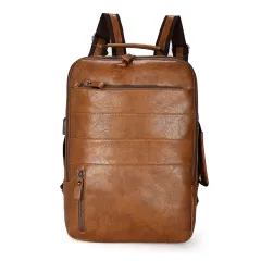 Men's Bag Fashion Computer Backpack - Khaki - View 1